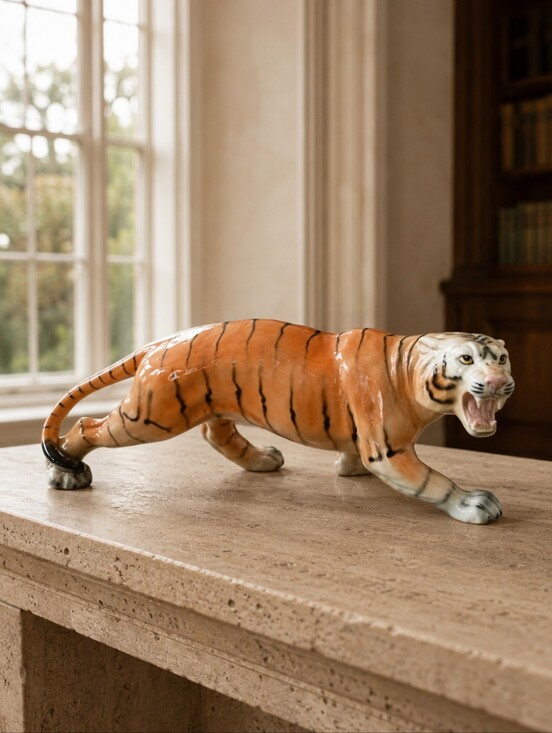 Melba Ware Other - Large 17" Melba Ware England Ceramic Tiger Figurine MCM Staffordshire
